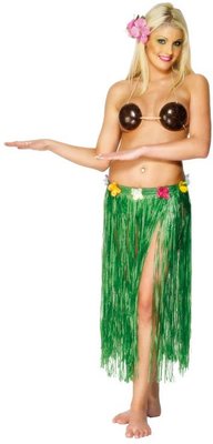 Havajská sukně zelená 73 cm