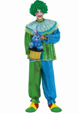 Pánský kostým klaun (zeleno-modrý)