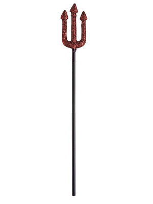 Čertovské vidle červené glitter 58 cm