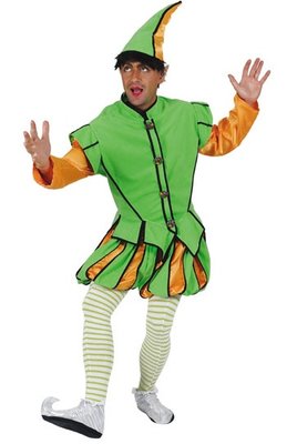 Pánský kostým elf (zeleno-oranžový)
