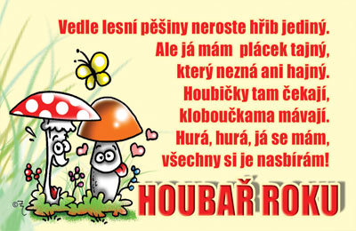 Průkaz Houbař roku