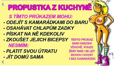 Průkaz Propustka z kuchyně