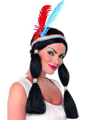 Dámská paruka indiánská princezna (indian princess)