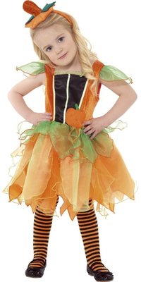 Dívčí kostým dýně s čelenkou