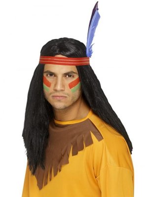 Pánská paruka Indián (indian brave)