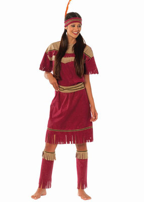 Dámský kostým indiánka (červené šaty)