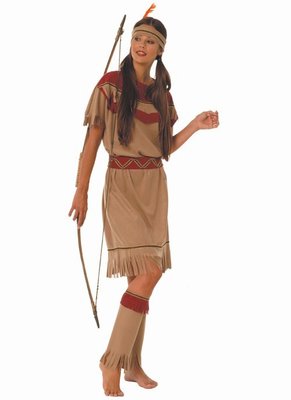 Dámský kostým indiánka (hnědé šaty)