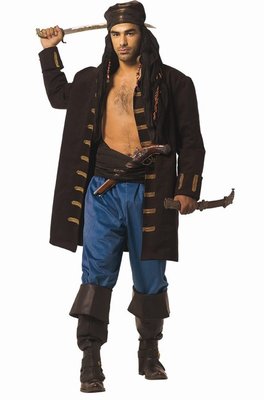 Pánský kostým pirát (tmavě hnědý)