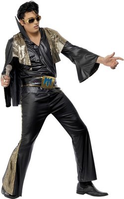 Pánský kostým Elvis (černo-zlatý)