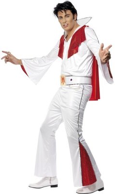 Pánský kostým Elvis (s červeným pláštěm)