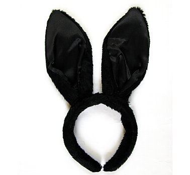Čelenka černé králičí uši