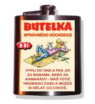 Placatka butelka správného důchodce