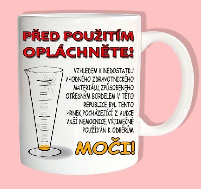 Hrnek před použitím opláchněte