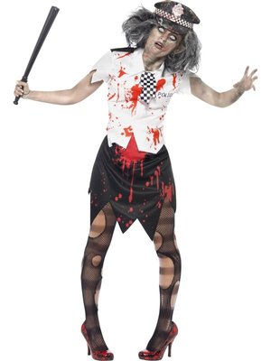 Dámský kostým k Halloweenu Zombie policistka