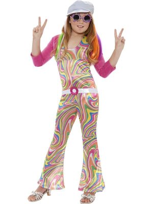 Dětský kostým Hippie,barevný overal