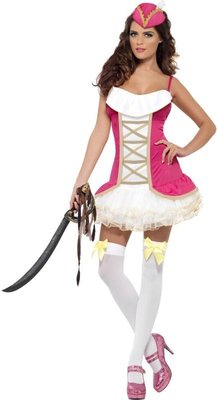 Dámský kostým pirátka růžový