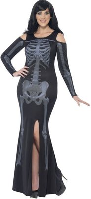 Dámský kostým 3D kostlivka, šaty