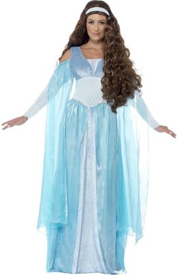 Dámský kostým středověká dívka světle modrý