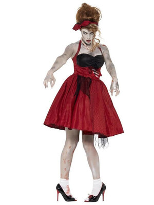 Dámský halloweenský kostým zombie - šaty 50.léta