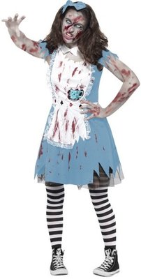 Dívčí kostým zombie Alenka v říší divů