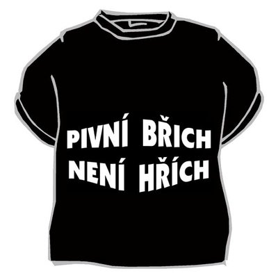 Tričko Pivní břich není hřích