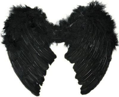 Andělská křídla dětská - černá (38x42cm)