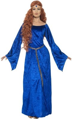 Dámský kostým středověká dívka tmavě modrý