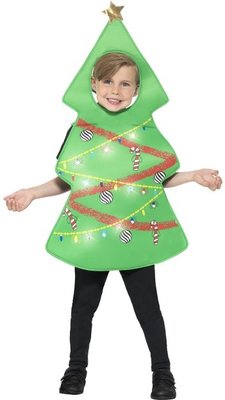 Dětský kostým vánoční stromeček, svítící