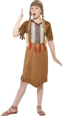 Dívčí kostým Indiánka hnědý