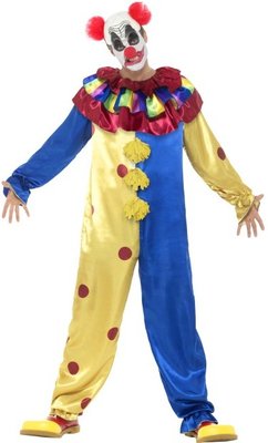 Pánský kostým modrožlutý klaun