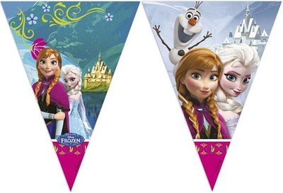 Girlanda 9 praporků, délka 230cm, Ledové Království Frozen