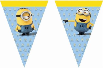 Girlanda 9 praporků, délka 230cm, Mimoni (Minions)