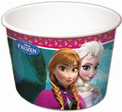 Papírové kelímky na zmrzlinu 8ks, Ledové Království Frozen