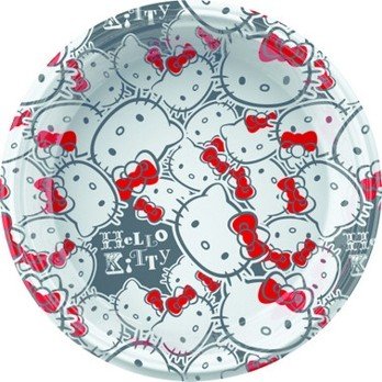 Plastový talířek 8ks, rozměr 23cm, Hello Kitty