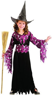 Dívčí kostým čarodějnice růžovo černá