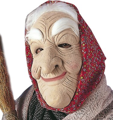 Maska stará čarodějnice s šátkem