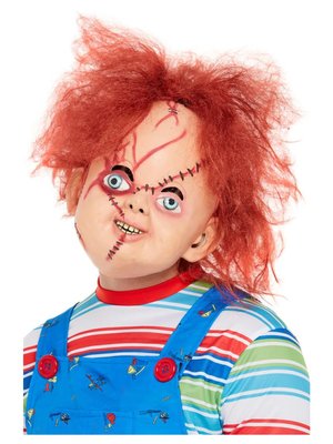 Hnědá latexová maska Chucky
