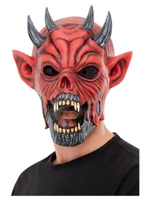 Červená latexová maska ďábel