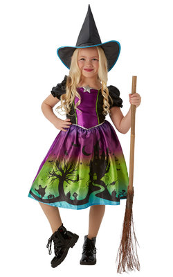 Dívčí kostým barevná čarodějnice