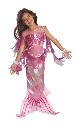 Dívčí růžový kostým mořská panna
