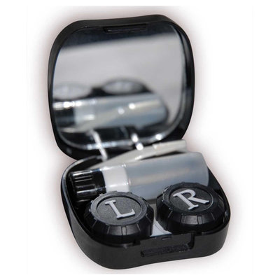 Úložný box na kontaktní čočky se zrcátkem