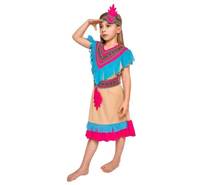 Dívčí kostým Indiánka - růžový