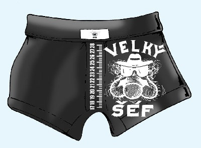 Trenýrky Velký šéf, černé