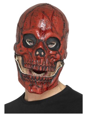 Latexová maska lebka (červená)
