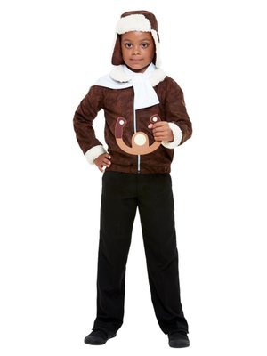 Dětský kostým Pilot 1. světové války (hnědý)