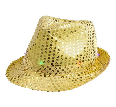 Blikající párty klobouk zlatý