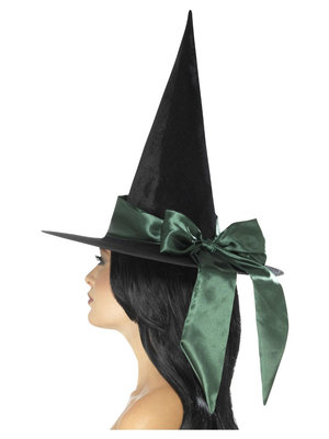 Čarodějnický klobouk, Deluxe - se zelenou stuhou