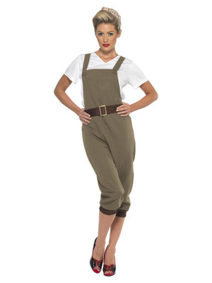 Dívčí kostým z 2. sv. války, khaki