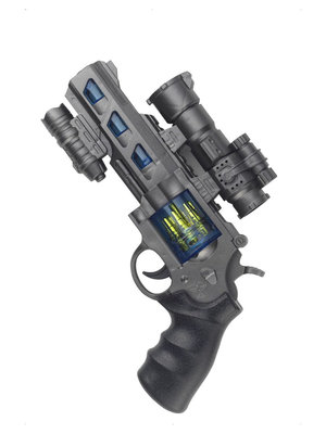 Vesmírný revolver se světlem a zvukem (25cm)