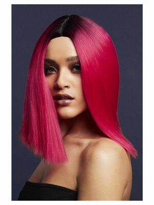 Paruka Fever Kylie, dvoubarevná purpurová s růžovou